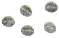 5 11x9x3mm Silver Plated Oval "Survivor" Beads